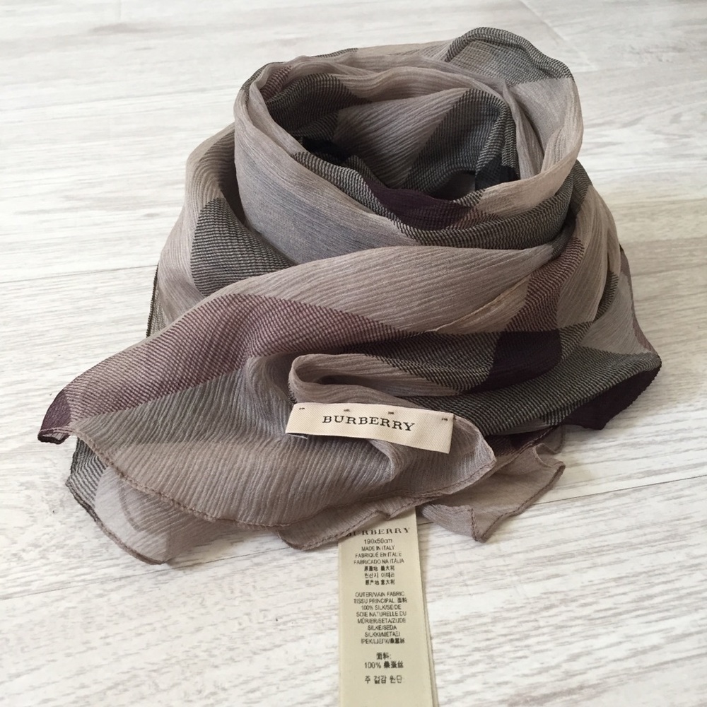 Burberry Lightweight Silk Scarf